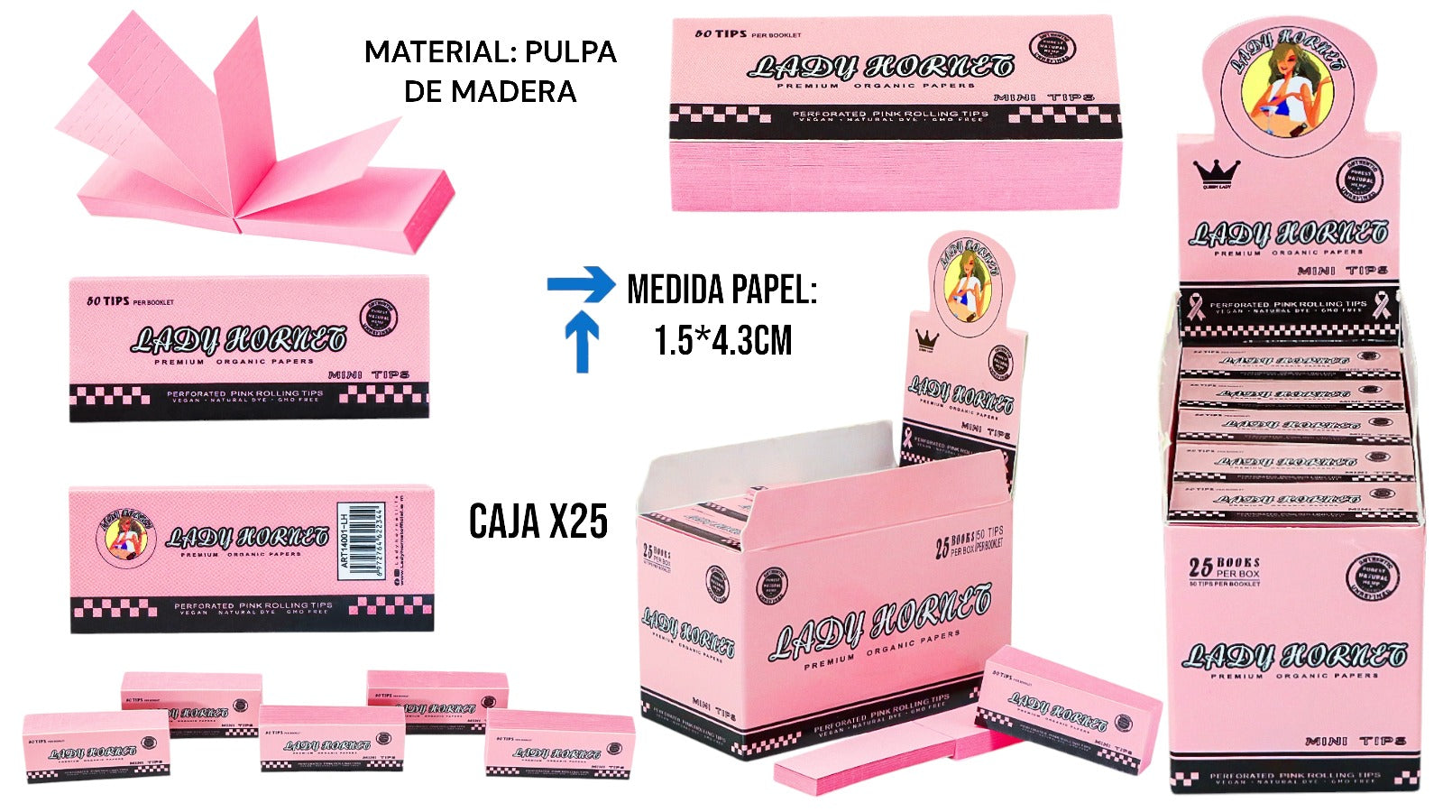 PAPEL FILTRO LADY PINK (25H*50L) PAPEL FILTRO LADY PINK (25H*50L)